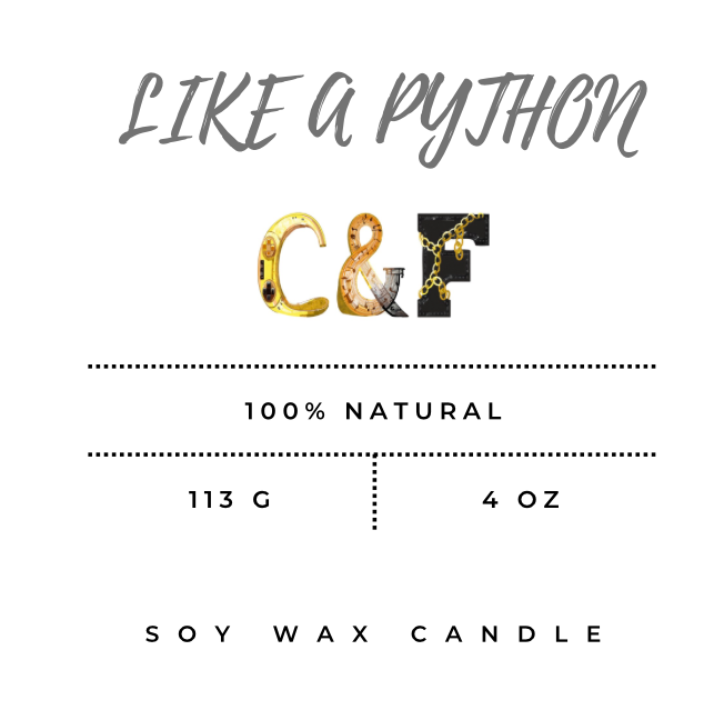 Kpop Inspired 4oz Scented Candles: Like A Python (GOT7)