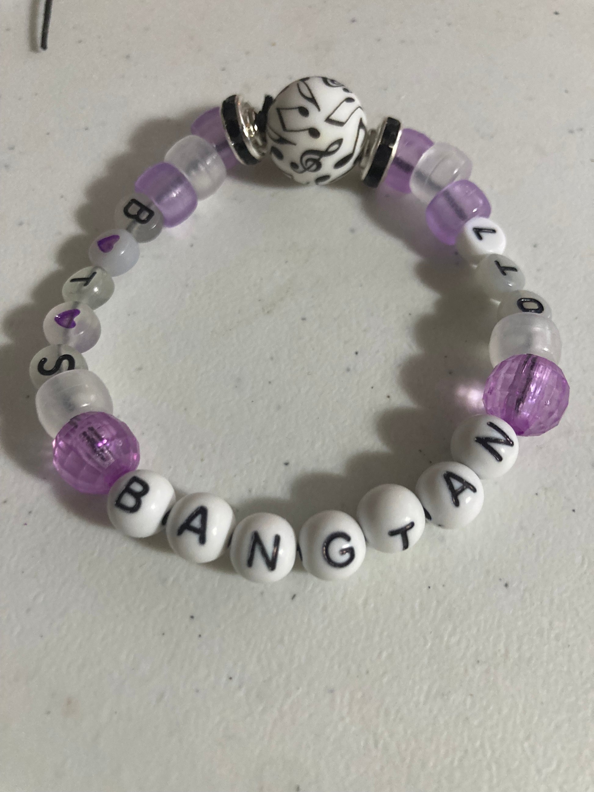 BTS Bangtan OT7 Stretchy Bead Bracelet