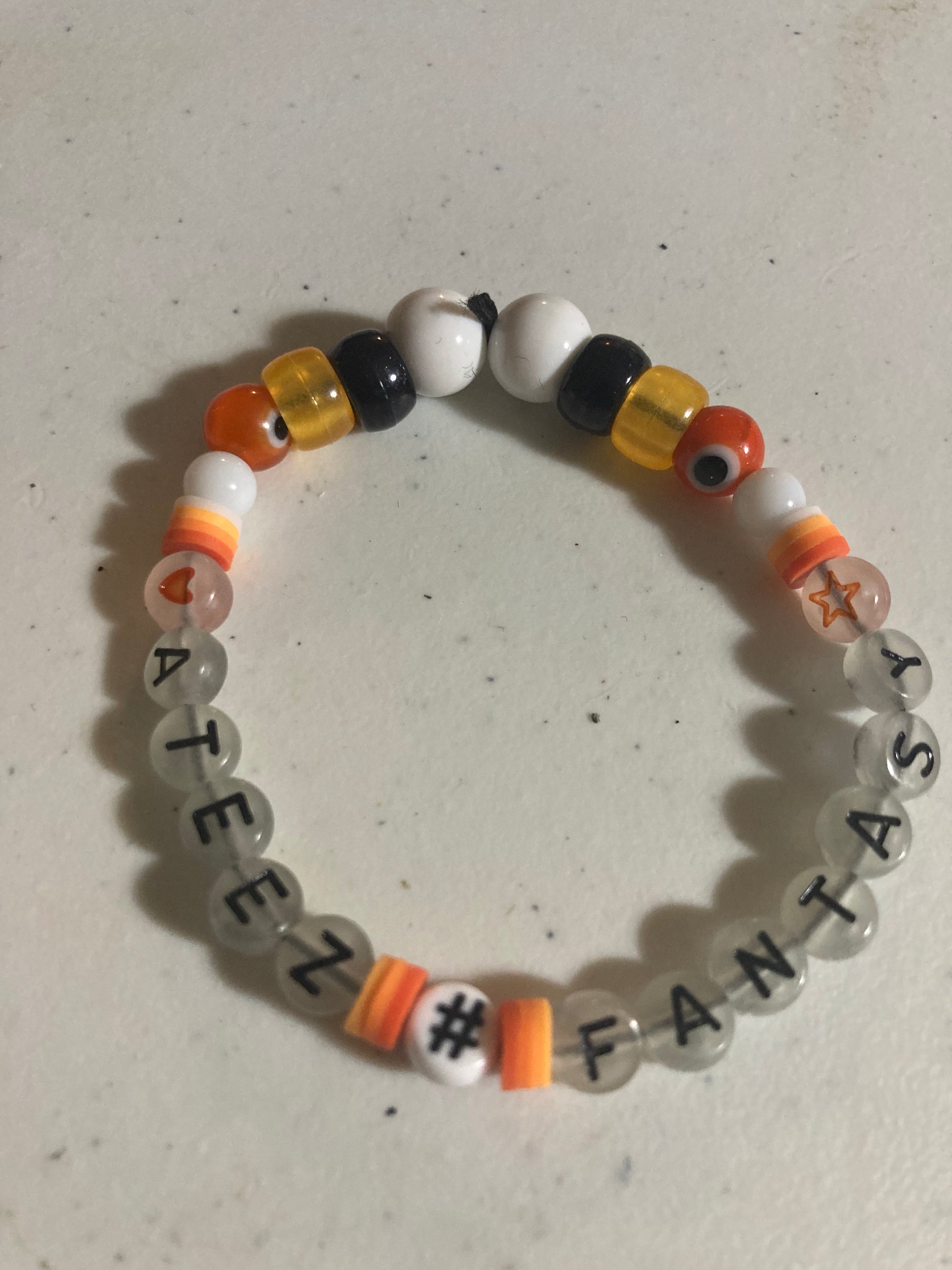 Ateez tour or bias beaded stretchy bracelets