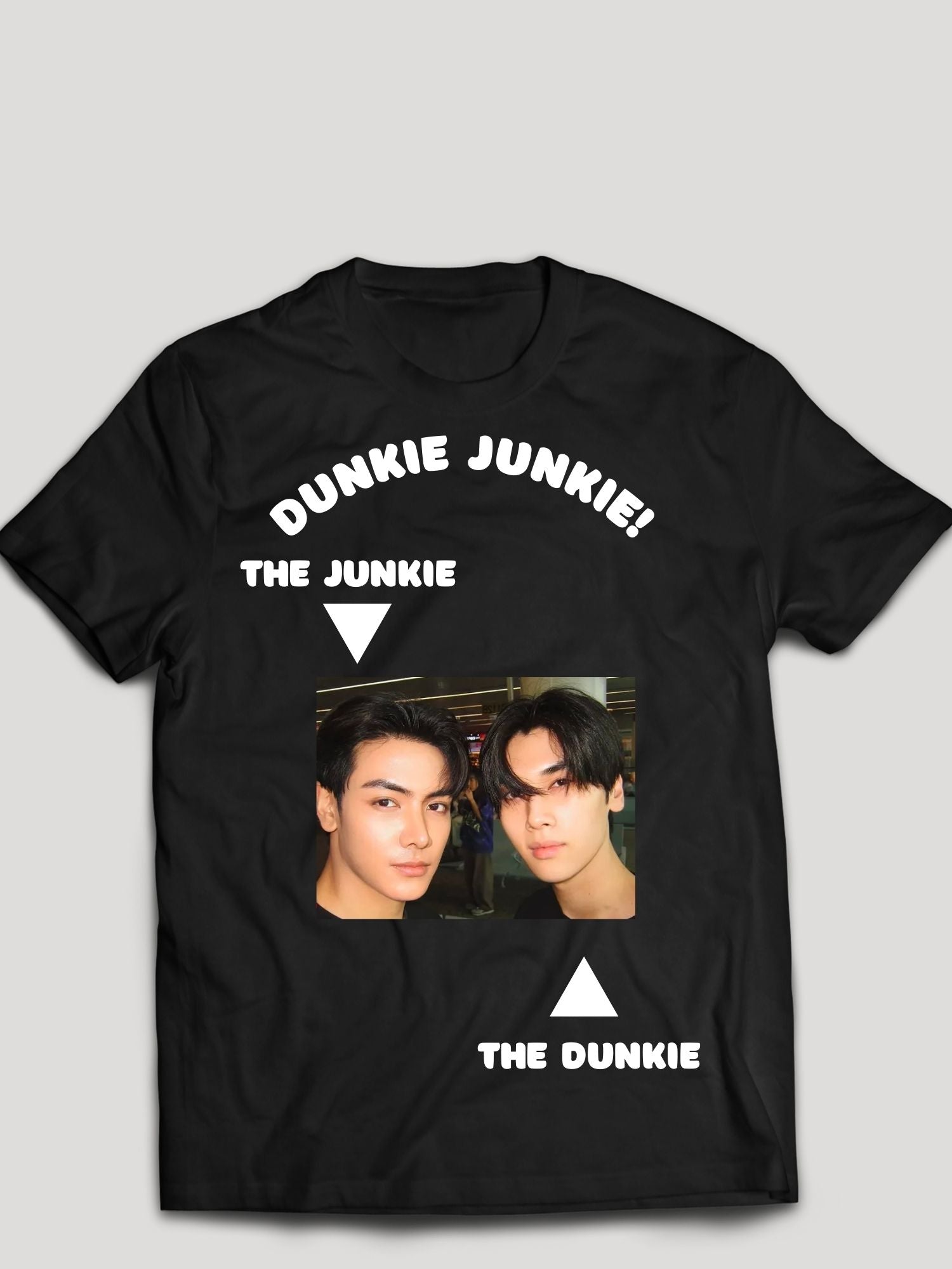 Dunkie Junkie: The Junkie and the Dunkie on Black fan T-shirt