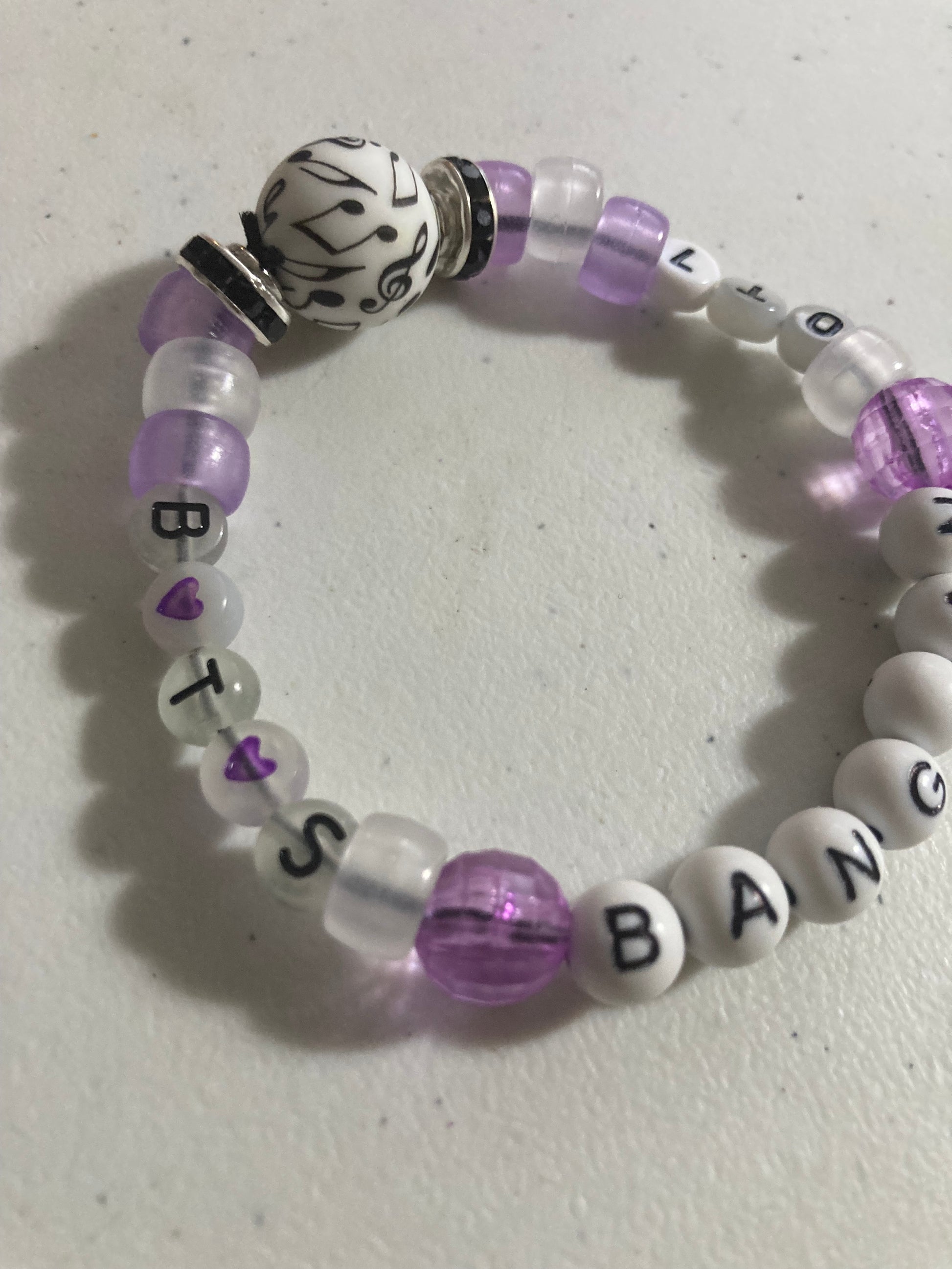 BTS Bangtan OT7 Stretchy Bead Bracelet