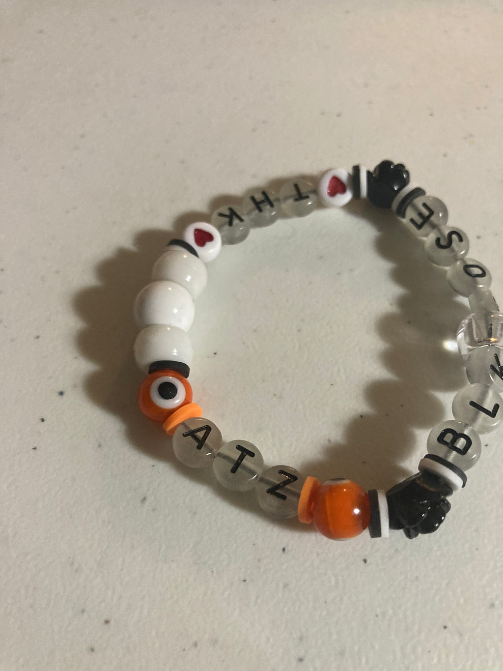 ATZofBLKROSEHEARTKILLERS stretchy bracelet